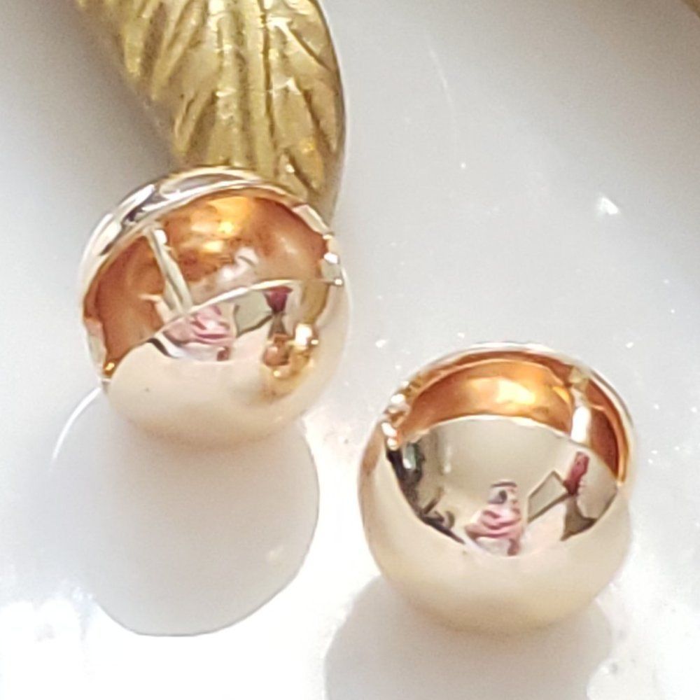 New! Anthro Gold Huggie Earrings - Picture 8 of 12